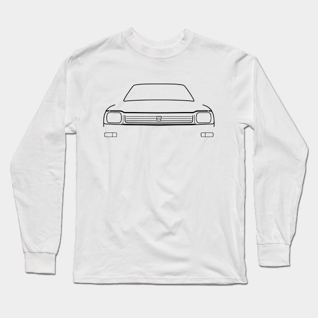 Triumph Acclaim 1980s classic car black outline graphic Long Sleeve T-Shirt by soitwouldseem